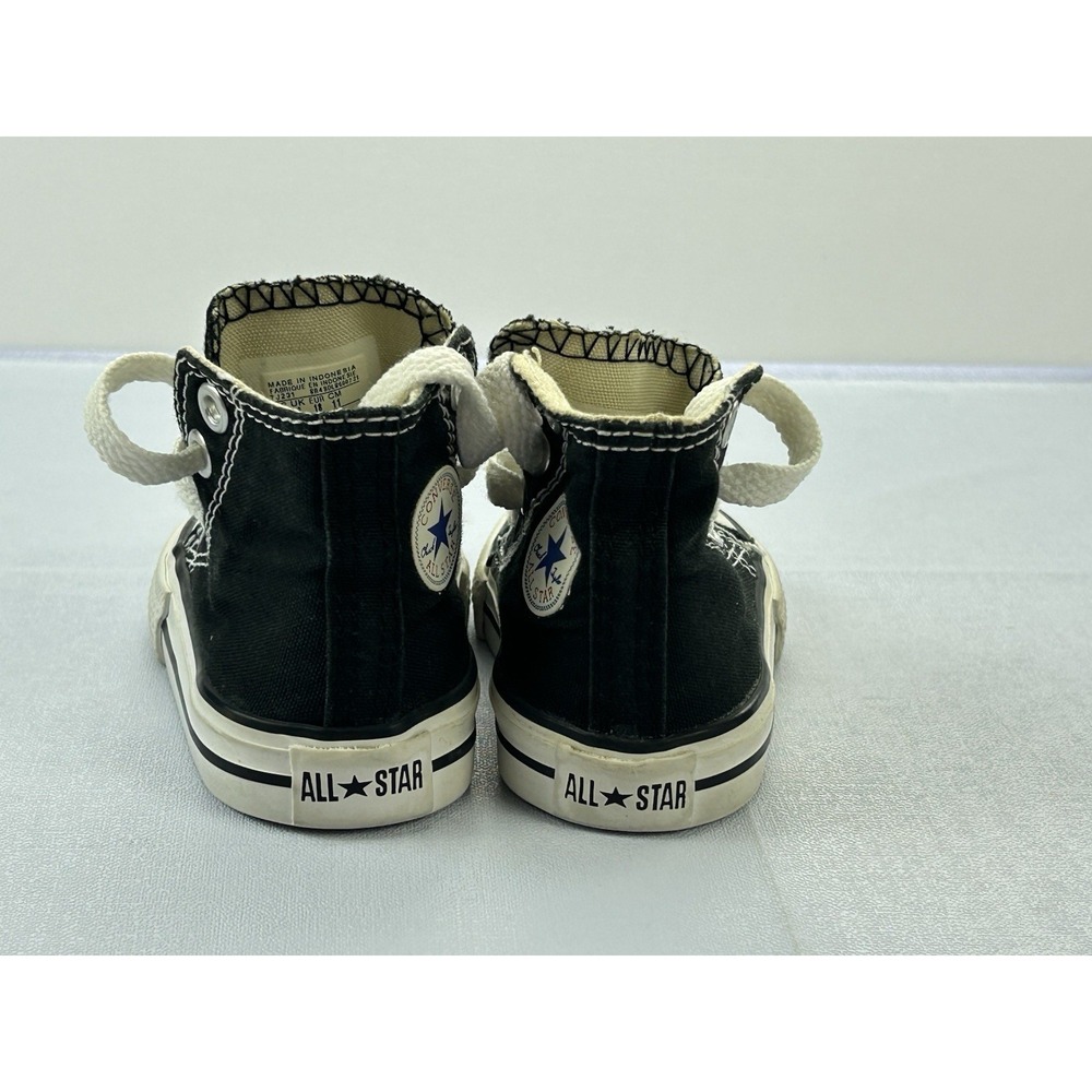 Converse All Star Infant Size 2 Black High Top Chuck Taylor Canvas Sneakers - Picture 7 of 9